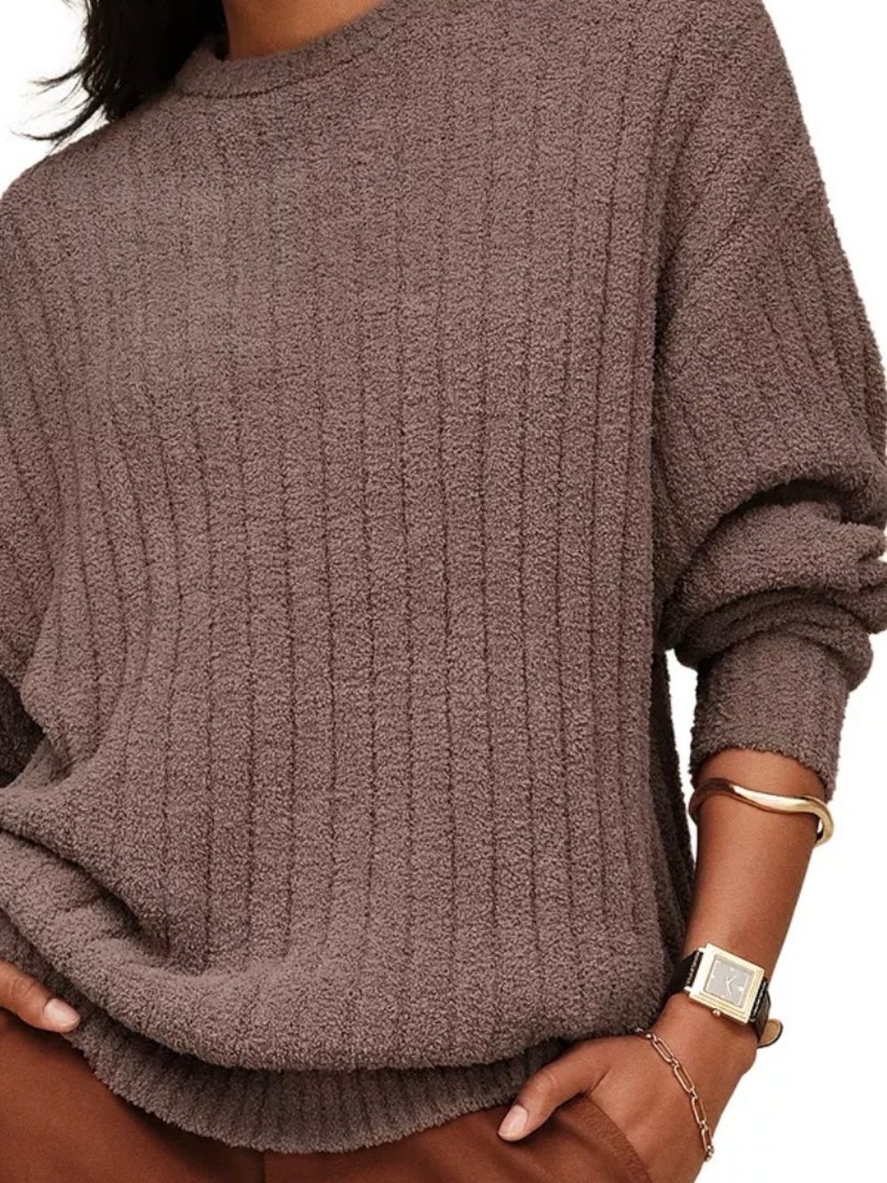 UGG Riz Ribbed Sweatshirt Top with Pant